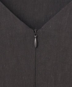 23区 【洗える】リネンレーヨンストレッチ  Iライン キャミソール ワンピース