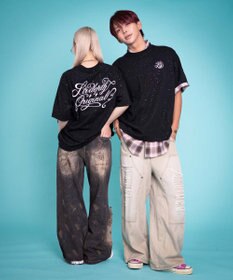 WEGO 【ユニセックス着用ITEM/MLサイズ展開】ラメグラフィックT（SS）