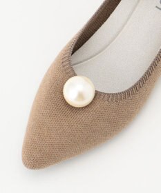 steppi 【洗える/防臭】パール付 メリノウール ポインテッドパンプス