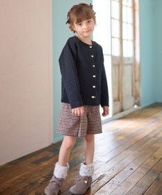 ANY KIDS ふくれジャガードカーディガン