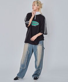 WEGO 【ユニセックス着用ITEM/MLサイズ展開】ヘビーウェイトハーフジップT（SS）