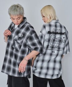 WEGO 【ユニセックス着用ITEM】グラフィックオンブレチェックシャツ（SS）