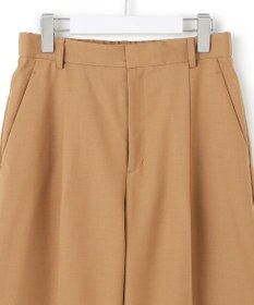 23区 S 【滝沢眞規子さん着用/CanCam11月号掲載】ナチュラルストレッチサキソニー タック ワイド パンツ