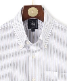 J.PRESS MEN 【PREMIUM PLEATS / 形態安定】ピンオックスカラードストライプシャツ / B.D.