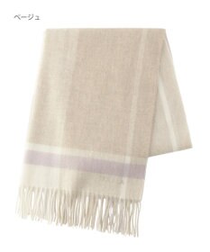 MOONBAT FURLA ウール超大判ブロックチェックラメストール/幅70cm