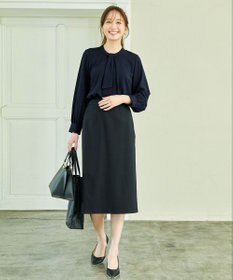 ANY L 【洗濯機可/2WAY】ボウタイブラウス