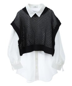 earth music&ecology ＳＥＴ２点メッシュベスト＋シャツ