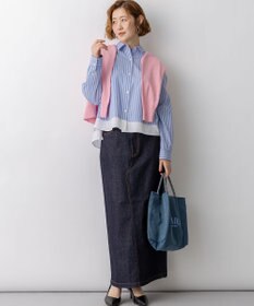 23区 L 【先行予約】コットンポリエステルストレッチ オーバーサイズ ニット