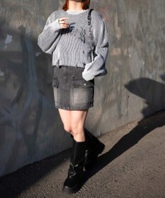 WEGO ダメージショートニットPO