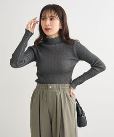 Green Parks ・ＡＮＤＳＥＡＲＣＨ　メランジリブハイネックニット