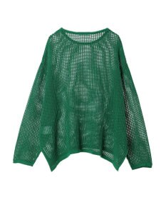 AMERICAN HOLIC 透かし編みメッシュニットプルオーバー