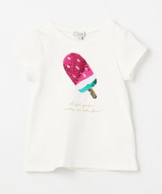ANY KIDS 接触冷感スパンコールTシャツ