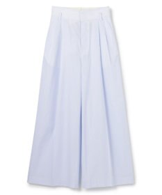 uncrave コットンクロスストライプ ワイドトラウザー