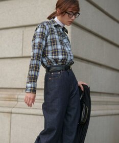 23区 【WEB限定】シャーリング チェック シャツ