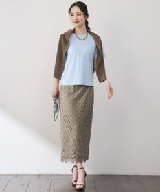 自由区 【SHIHOさん着用・こだわり素材・セットアップ対応】パネルレース スカート