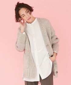 自由区 【Sサイズ有】ボタニカルダイ Vネックカーディガン