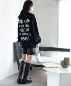 WEGO ハンドライティングジャガードニット