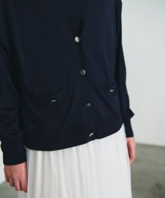 GRACE CONTINENTAL ルーズVネックニットカーディガン