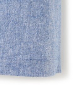 23区 【SLOW/洗える】リネンコットン 半袖クロップドシャツ