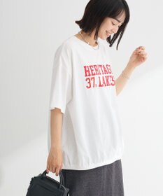 Green Parks カレッジロゴ刺繍５分袖チュニック