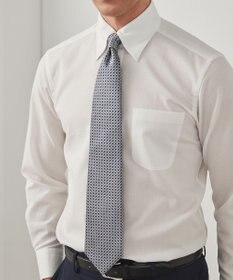 GOTAIRIKU 春夏向け【形態安定】SUMMERPREMIUMPLEATS_スナップダウンカラー _織柄_ 長袖ドレスシャツ(25年春夏モデル)