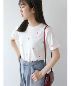 Green Parks ・Ｄｏｕｂｌｅ　Ｆｌａｇｓ　リボン刺繍ＴＥＥ