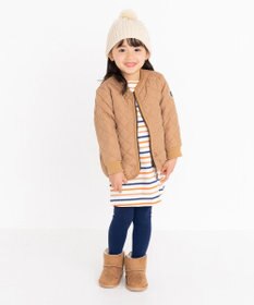 MIKI HOUSE HOT BISCUITS 【80-120cm】 ボーダー柄 長袖ワンピース