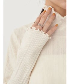 earth music&ecology コットンシアータートルネックプルオーバー