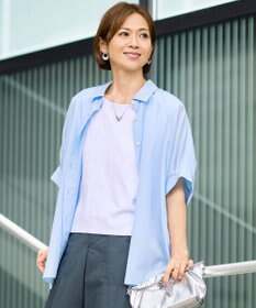 自由区 【カタログ掲載・定番人気・新色追加】リヨセルポプリン ブラウス ［新色］サックス