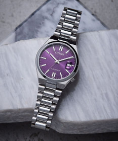 CITIZEN 【TSUYOSA 37mm】つややかなバイオレットのメカニカルウオッチ NJ0200-50W