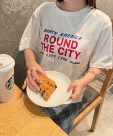 WEGO ヴィンテージライクグラフィックTシャツ