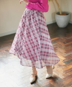 Feroux 楊柳チェックフレア スカート