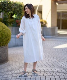 ANY L 【ペチコート付】エンブロイダリーワンピース