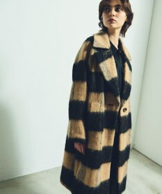 GRACE CONTINENTAL シャギーチェックチェスターコート