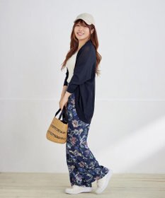 Tiaclasse L 【洗える】アソートプリントワイドパンツ