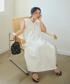 #Newans 【ANSWER for モダンベーシック】ダブルVネックロングワンピース