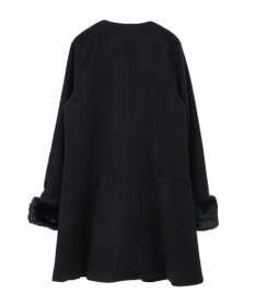 earth music&ecology ファーカフスノーカラーコート