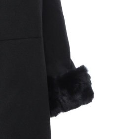 earth music&ecology ファーカフスノーカラーコート