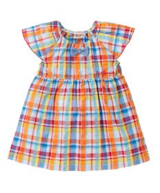 MIKI HOUSE HOT BISCUITS 【80-120cm】 チェック柄 フレンチスリーブ ワンピース