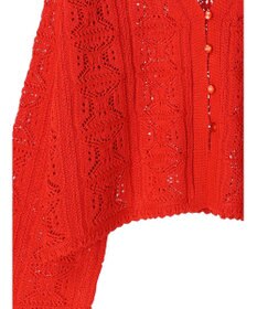 Green Parks 格子柄編みニットカーディガン