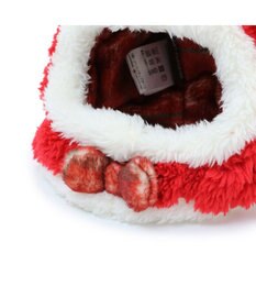 PET PARADISE ペットパラダイス クリスマス サンタ帽子 《ふわふわチェック柄 》 小型犬