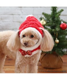 PET PARADISE ペットパラダイス クリスマス サンタ帽子 《ふわふわチェック柄 》 小型犬