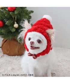PET PARADISE ペットパラダイス クリスマス サンタ帽子 《ふわふわチェック柄 》 小型犬