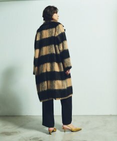 GRACE CONTINENTAL シャギーチェックチェスターコート
