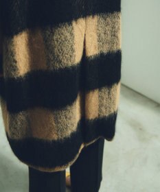 GRACE CONTINENTAL シャギーチェックチェスターコート