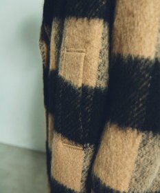 GRACE CONTINENTAL シャギーチェックチェスターコート