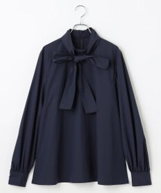 #Newans 【洗濯機可】ステッチデザインリボンタイブラウス