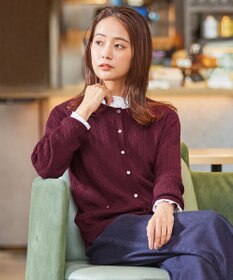 J.PRESS LADIES 【洗える】KNIT BASIC ミディ丈 カーディガン