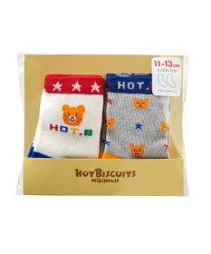 MIKI HOUSE HOT BISCUITS 【9-19cm】 クルー丈 ソックスパック2足セット