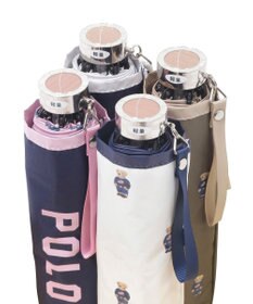 MOONBAT POLO RALPH LAUREN（ポロラルフローレン） 遮光 晴雨兼用 折りたたみ日傘 裏カラー PORO BEAR ポロベア